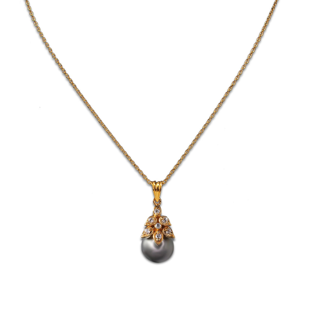Custom Dripping Grey Pearls
