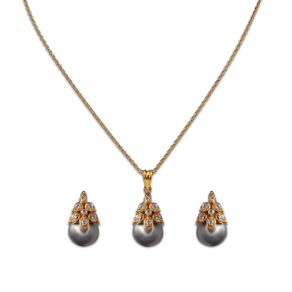 Custom Dripping Grey Pearls