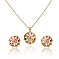 Custom Elegant Naurattan Pendant Set
